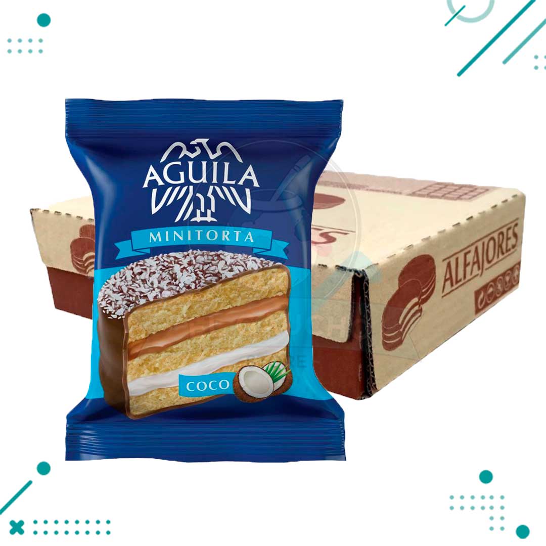 Alfajor-Minitorta-coco-Aguila-caja